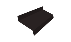 Отлив простой 70 Grand Line 0,5 Rooftop Бархат RAL 9005 черный (2м)