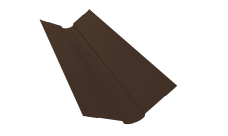 Планка ендовы верхней фигурной 100х100 Grand Line 0,45 Drap RAL 8017 шоколад (2м)