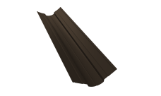 Планка ендовы верхней фигурной 70x70 0,45 Drap-double TX RR 32 темно-коричневый (2м)