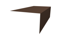 Планка околооконная фальц Grand Line 0,5 PurLite матовый RAL 8017 шоколад (2м)