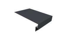 Планка околооконная сложная 300х50х18 (j-фаска) 0,45 PE с пленкой RAL 7024 мокрый асфальт (2м)