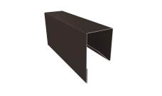 Планка П-образная заборная 17 0,5 Velur X RR 32 темно-коричневый (2м)