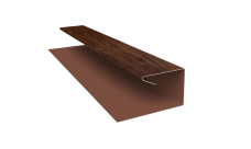 Планка П-образная завершающая сложная Корабельная Доска Grand Line 0,45 Print Premium Cherry Wood Fresh TwinColor (2м)