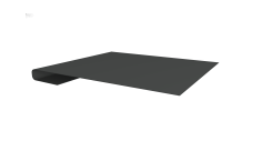 Планка завершающая Grand Line 0,45 PE-Double с пленкой RAL 7016 антрацитово-серый (2м)