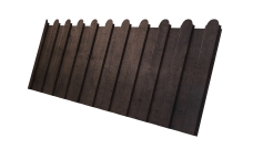 Профнастил С8A v01 фигурный Grand Line 0,45 Print-Double Elite с пленкой Antique Wood