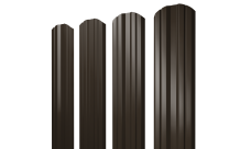 Штакетник Твин фигурный Grand Line 0,5 ПурЛайт матовый RR 32 темно-коричневый