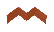 Угол внутренний фибросайдинга Grand Line 0,5 Satin с пленкой RAL 8004 терракота (3м)