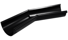 Угол желоба внутренний GL PU Matt 135 гр 125 мм RAL 9005 черный