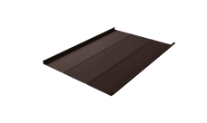 Фальц двойной стоячий Line Grand Line 0,7 PE с пленкой на замках RAL 8017 шоколад