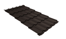 Металлочерепица "Квинта плюс" ("Kvinta plus") 0,5 Satin Matt TX RR 32 темно-коричневый