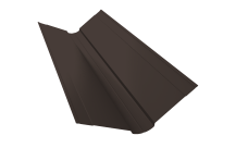 Планка ендовы верхней фигурной 150x150 0,45 Drap TX RR 32 темно-коричневый (2м)