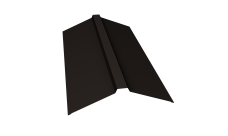 Планка конька прямоугольного 150х30х150 0,5 Satin с пленкой RR 32 темно-коричневый (3м)