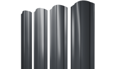 Штакетник Круглый фигурный 0,45 PE lite RAL 7024 мокрый асфальт