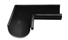 Угол желоба внутренний GL PU 90 гр 125 мм RAL 9005 черный