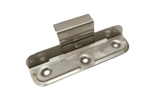 Кляммер кровельный скользящий нержавейка 25мм с углублёнными отверстиями