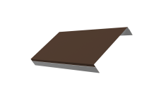 Ламель обратная стартовая/финишная забора жалюзи Texas 50мм для калиток и ворот (с заполнением ламелями 150) 0,45 PE RAL 8017 шоколад