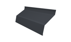 Ламель забора жалюзи Milan new gofr 0,5 Satin Matt TX с пленкой RAL 7024 мокрый асфальт