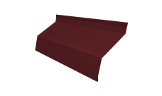 Ламель забора жалюзи Milan new gofr Grand Line 0,45 PE-Double с пленкой RAL 3005 красное вино