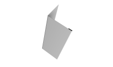 Нащельник (для калиток и ворот) 25х35 жалюзи Milan, Tokyo, Palermo 0,45 PE RAL 9003 сигнальный белый (L1,68)