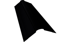 Планка конька фигурного 100х100 Grand Line 0,5 Satin Matt TX RAL 9005 черный (2м)