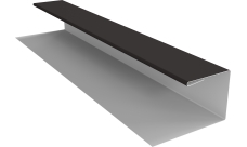 Планка П-образная Блок-Хаус новый Grand Line 0,45 ПЭ с пленкой RR 32 темно-коричневый (2м)