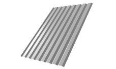 Профнастил С20A Grand Line 0,45 PE RAL 9006 бело-алюминиевый