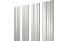 Штакетник Твин с прямым резом Grand Line 0,45 PE RAL 9003 сигнальный белый