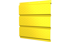 Софит металлический Классик v01 Grand Line полная перфорация 0,45 PE с пленкой RAL 1018 цинково-желтый