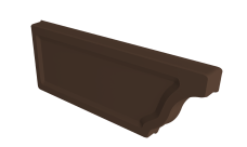 Заглушка желоба левая Vortex Project 210мм RAL 8017 шоколад