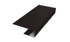 J-Профиль 12мм 0,45 PE с пленкой RAL 9005 черный (2м)