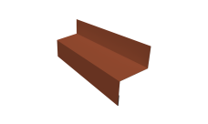 Отлив межэтажный 45 0,5 PurLite Matt RAL 8004 терракота (2м)