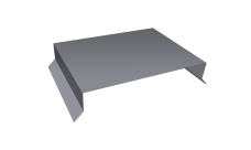 Парапетная крышка прямая 200мм Grand Line 0,45 PE с пленкой RAL 7004 сигнальный серый (2,5м)