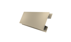 Планка H-образная стыковочная сложная 0,5 Satin с пленкой RAL 1015 светлая слоновая кость (2м)