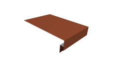 Планка околооконная сложная фальц Grand Line 0,45 ПЭ с пленкой RAL 8004 терракота (2м)
