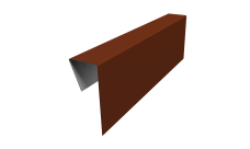 Планка приемная оконная фибросайдинга Grand Line 0,5 Satin с пленкой RAL 3009 оксидно-красный (2м)