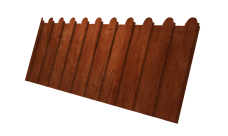 Профнастил С8A v01 фигурный 0,45 Print Elite Rowan TwinColor