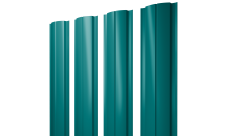 Штакетник Полукруглый Slim с прямым резом Grand Line 0,45 PE RAL 5021 водная синь