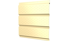 Софит металлический Классик v01 Grand Line полная перфорация 0,45 Drap TX с пленкой RAL 1015 светлая слоновая кость