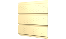 Софит металлический Классик v01 Grand Line полная перфорация 0,45 Drap TX с пленкой RAL 1015 светлая слоновая кость