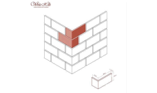 Угловой элемент White Hills Торре Бьянка 447-45 c расшивкой 1,2см