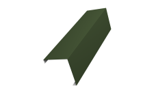 Декоративная накладка на столб универсальная угловая 60х60 для забора жалюзи 0,5 Satin Matt TX RAL 6020 хромовая зелень (2,5м)