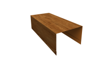 Крышка для забора из сайдинга ЭкоБрус Grand Line 0,45 Print Elite Golden Wood TwinColor (2,5м)