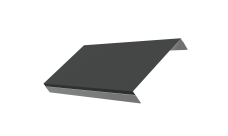 Ламель обратная стартовая/финишная забора жалюзи Texas 50мм для калиток и ворот (с заполнением ламелями 150) Grand Line 0,5 Rooftop Бархат RAL 7016 антрацитово-серый