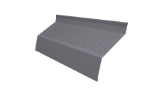 Ламель забора жалюзи Milan new gofr Grand Line 0,5 Satin с пленкой RAL 7004 сигнальный серый