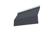 Ламель забора жалюзи Milan Slim 0,5 Rooftop Бархат RAL 7024 мокрый асфальт