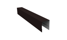 Планка боковая для забора из сайдинга ЭкоБрус 0,45 PE RAL 9005 черный (2,06м)