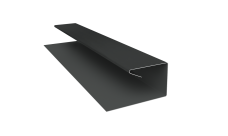 Планка П-образная завершающая сложная (КД) 0,5 Velur X RAL 7016 антрацитово-серый (3м)