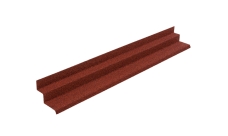 Планка примыкания к вертикальной стене для композитной черепицы Luxard бордо (1,25м)