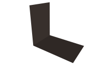 Планка снегозадержания усиливающая Grand Line 0,45 Drap TX RR 32 темно-коричневый (2м)