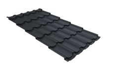 Профиль волновой "Квинта плюс" ("Kvinta plus") 0,45 PE RAL 7024 мокрый асфальт